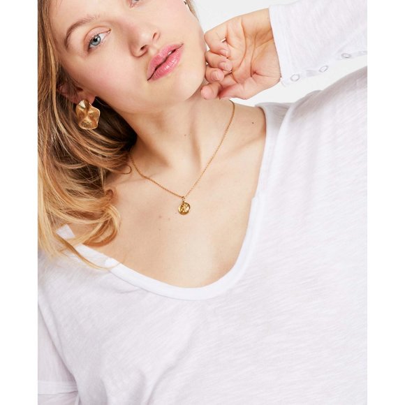 NWT Free People Sienna Tee / White - Picture 4 of 6